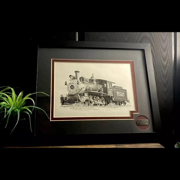 Rare H.L Scott III | Railroad Art | Custom Framed | Custom Matted | W/Lapel Pin - Picture 11 of 12